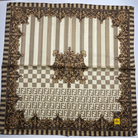 FENDI Vintage Handkerchief 22 x 22 inches